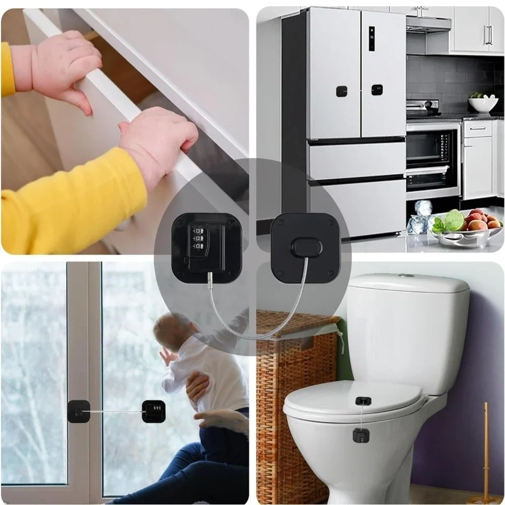Fridge Lock Refrigerator Freezer Childproof Locks for Cabinets and Drawers Easy